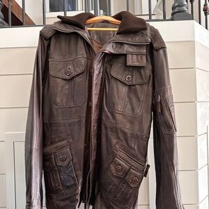 NFINITY Dark Brown Military Field Jacket